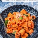 Pin image 2 for roasted red pepper pasta.