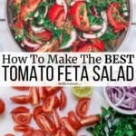 Pin image 3 for tomato feta salad.