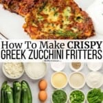 Pin image 3 for zucchini fritters.