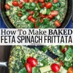 Pin image 3 for feta spinach frittata.