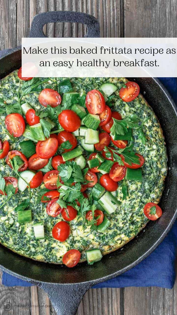 Feta and Spinach Frittata - The Mediterranean Dish