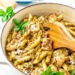 Pin image 2 for pesto chicken pasta.