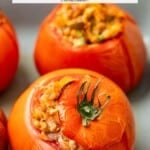 Pin image 1 for stuffed tomatoes.