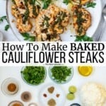 Pin image 3 for baked cauliflower steaks.