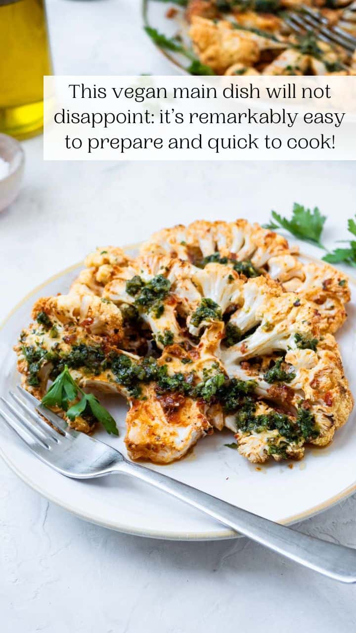 Roasted Cauliflower Steaks with Harissa and Chermoula The