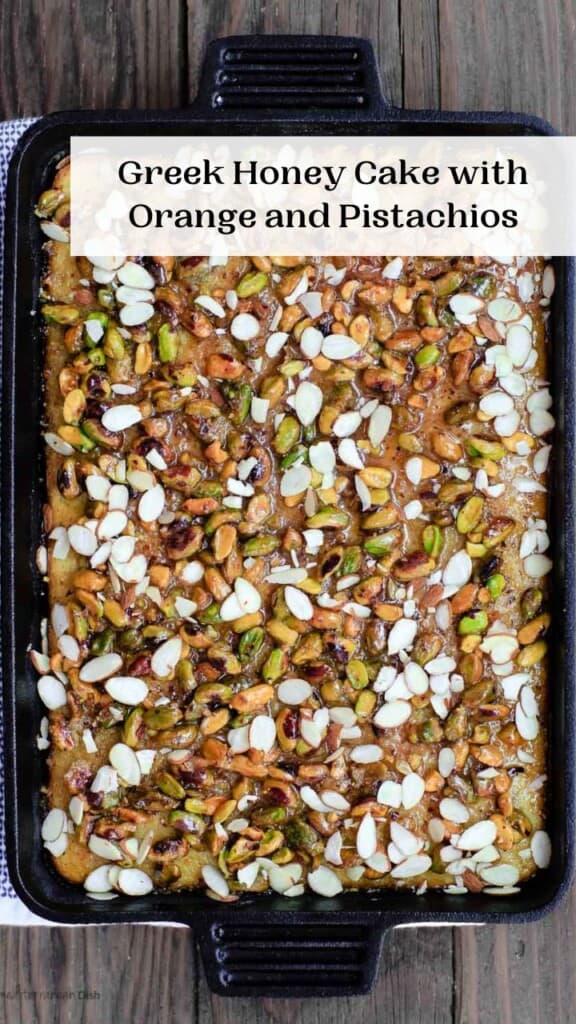 Greek Honey Cake with Orange and Pistachios The Mediterranean Dish