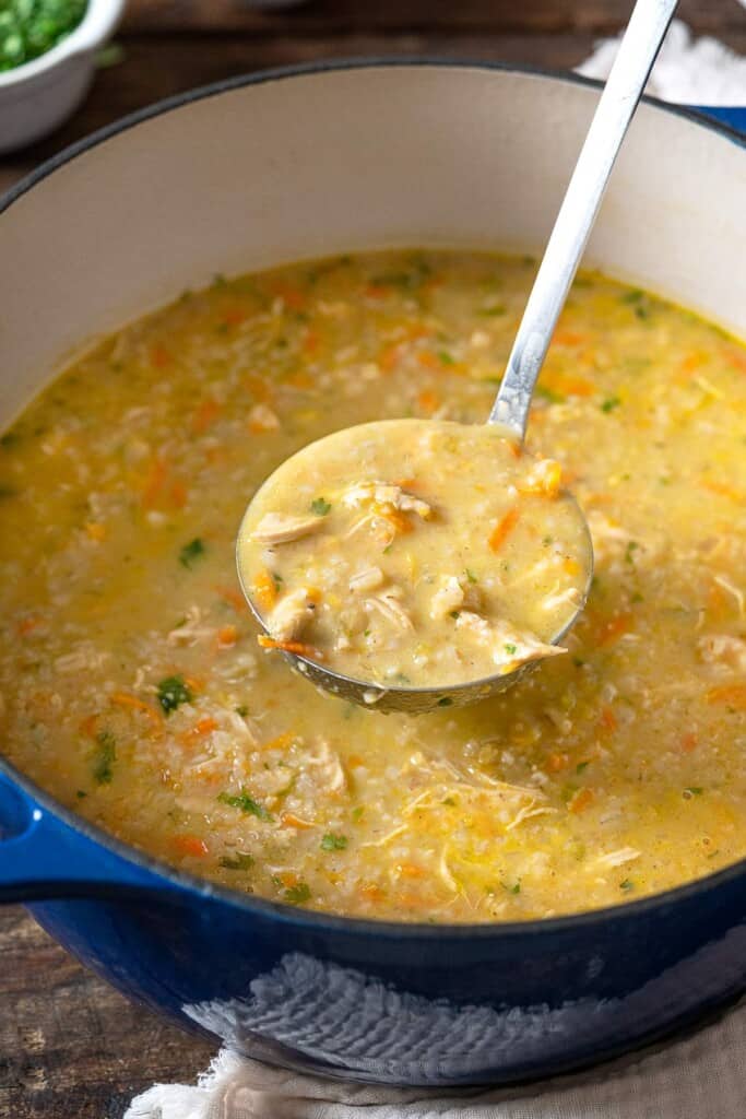 Chicken Barley Soup (Soupe Jo) | The Mediterranean Dish