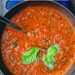 Pin image 1 for tomato basil soup.