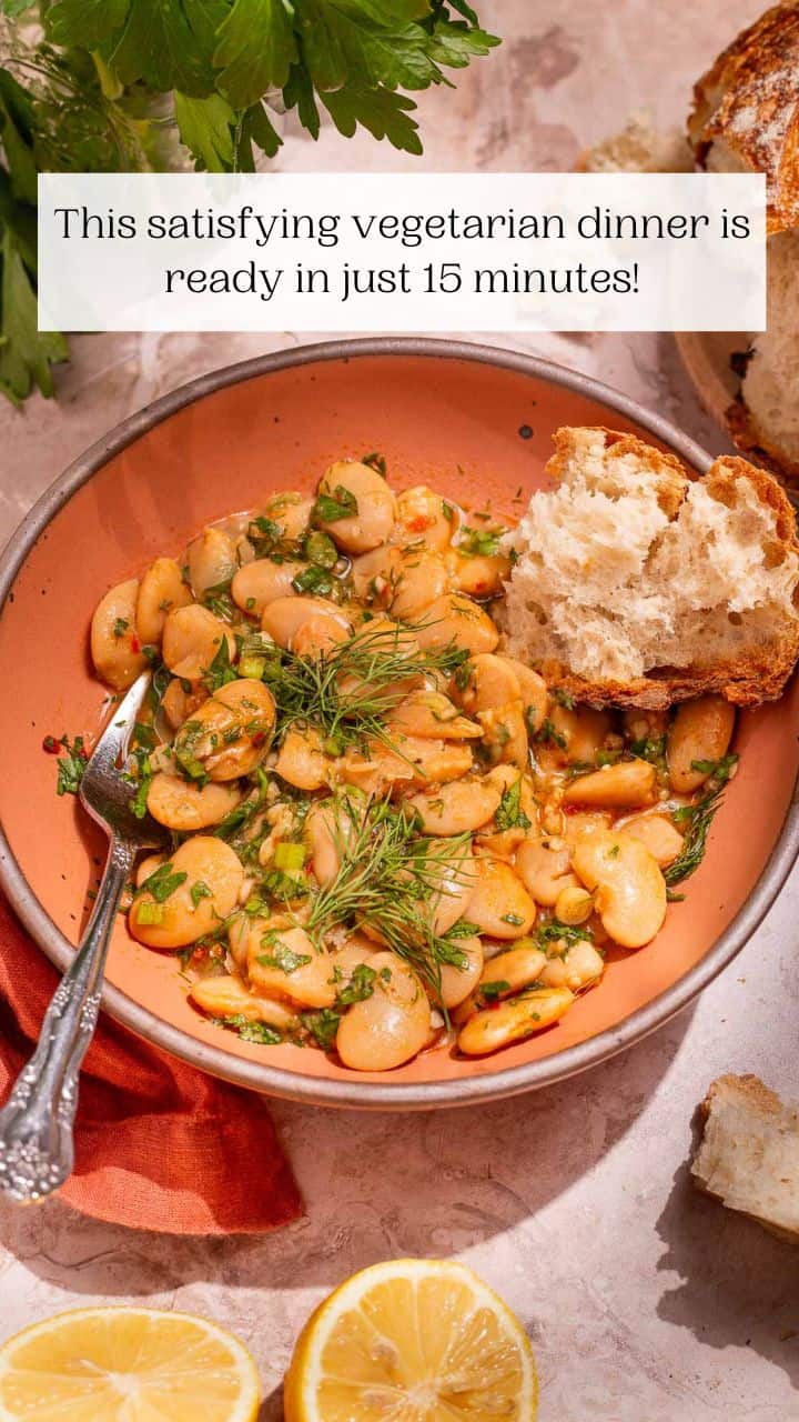 Butter Beans With Garlic, Lemon And Herbs The Mediterranean Dish