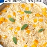 Pin image 2 for butternut squash risotto.