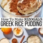 Rizogalo greek rice pudding pin image 3.
