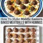 Pin image 3 for Middle Eastern Style baked meatballs.