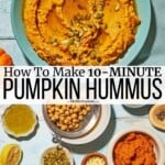 Pin image 3 for pumpkin hummus.
