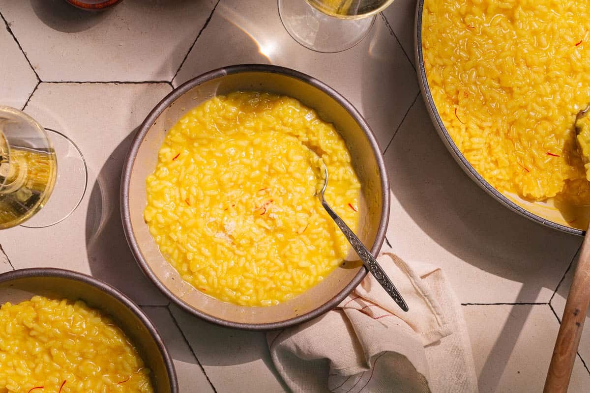 Risotto Milanese (Saffron Risotto) | The Mediterranean Dish