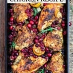 Pin image 2 for baked cranberry chicken.