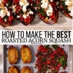 Pin image 3 for roasted acorn squash.