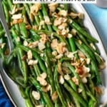 Pin image 2 for roasted green beans.