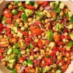 pin image 1 for vegan chickpea salad.