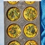 Pin image 1 for spanakopita egg muffins.