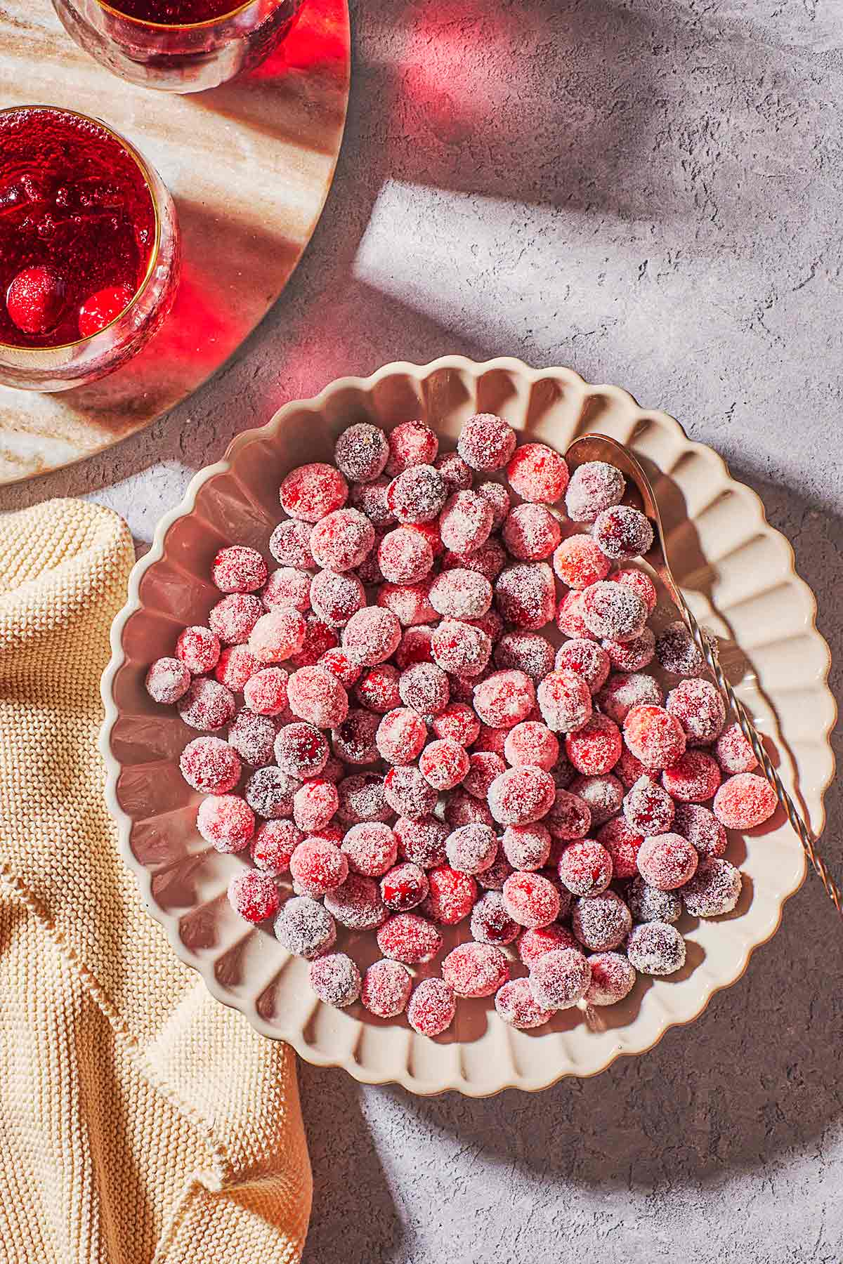 Easy Sugared Cranberries - Just a Taste