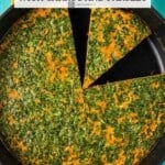 pin image 2 for baked frittata recipe with carrot.
