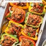 Pin image 2 for chicken stuffed peppers.