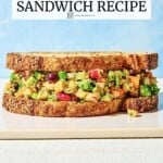 Pin image 2 for chickpea salad sandwich.