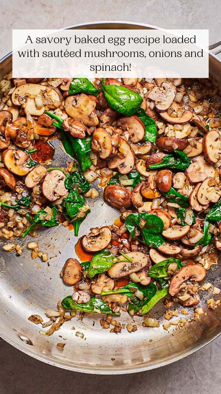 Crustless Quiche with Spinach and Mushrooms - The Mediterranean Dish