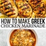 Pin image 3 for greek chicken marinade.