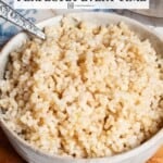 Pin image 2 for how to cook brown rice.