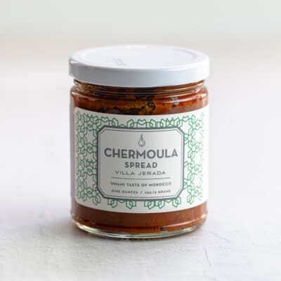 Jar of Chermoula spread from villa jerada.