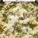 Pin image 2 for asparagus risotto.