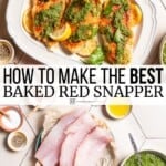 Pin image 3 for baked red snapper.