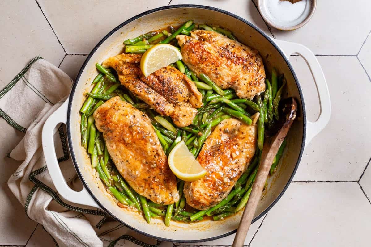 One-Pan Chicken and Asparagus Skillet Dinner-image