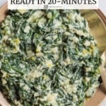 Pin image 2 for creamed spinach.