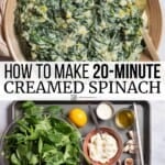 Pin image 3 for creamed spinach.