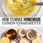 Pin image 3 for lemon vinaigrette recipe.