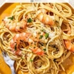 Pin image 2 for shrimp cacio e pepe.