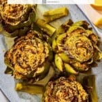 Pin image 2 for stuffed artichokes.