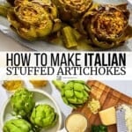 Pin image 3 for stuffed artichokes.