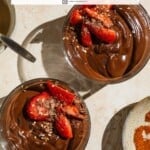 Pin image 2 for vegan chocolate pudding.