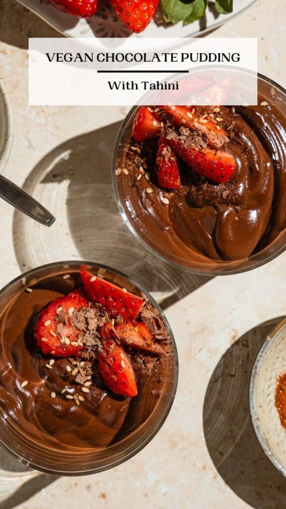 Vegan Chocolate Pudding with Tahini - The Mediterranean Dish