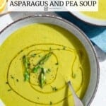 Pin image 1 for asparagus soup.