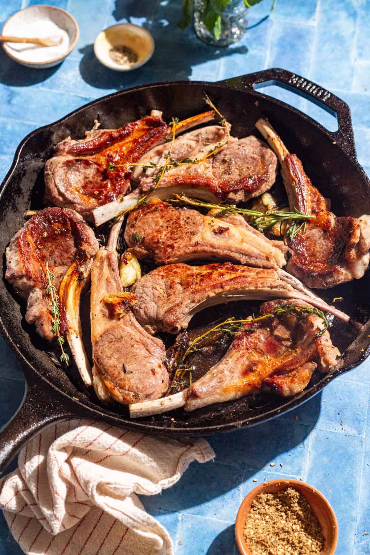 Pan Seared Lamb Chops | The Mediterranean Dish