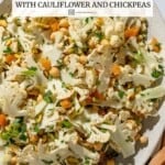 Pin image 1 for Moroccan cauliflower salad.