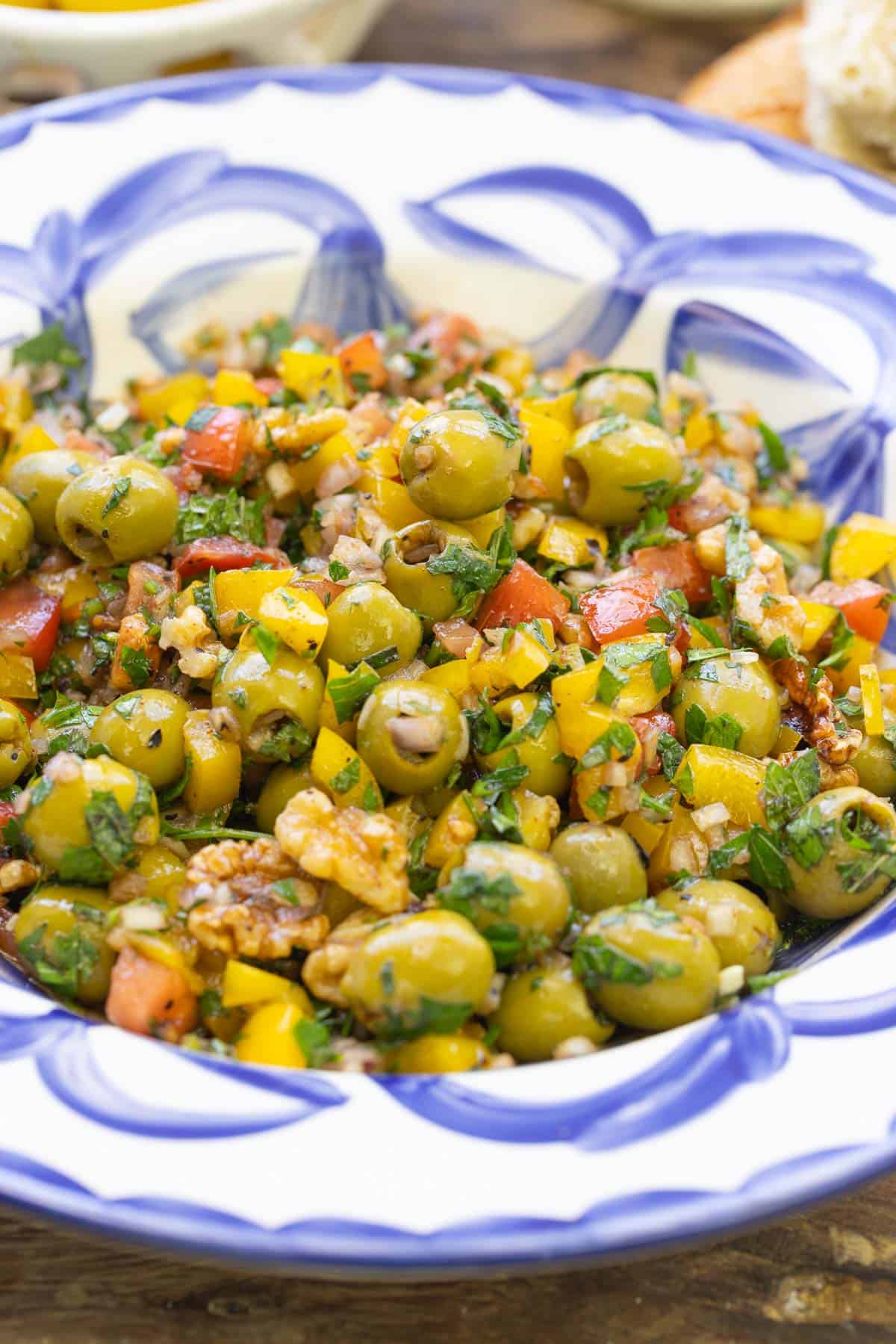 Olive Salad with Lemon-Pomegranate Dressing-image