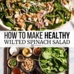 Pin image 3 for wilted spinach salad.
