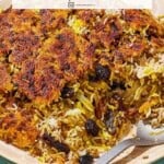 Adas polo (lentils and rice recipe) pin image 2.