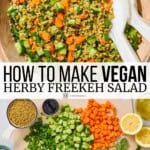 Pin image 3 for herby freekeh salad.