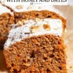 Pin image 1 for healthy carrot cake.